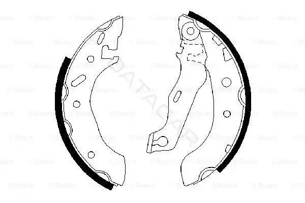 Барабанные колодки BOSCH 0986487553