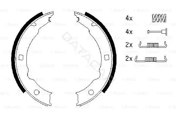 Колодки ручника BOSCH 0986487579