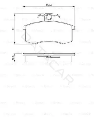 Тормозные колодки BOSCH 0986491700