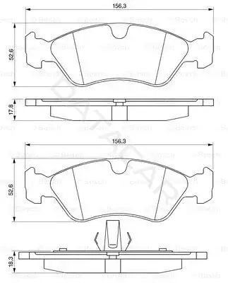 Тормозные колодки BOSCH 0986491900