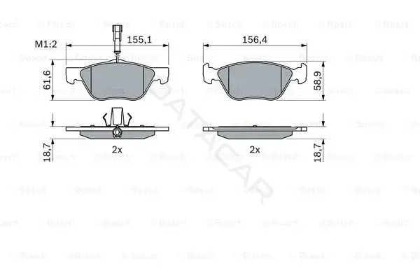Тормозные колодки BOSCH 0986494004