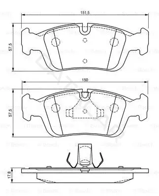 Тормозные колодки BOSCH 0986494015