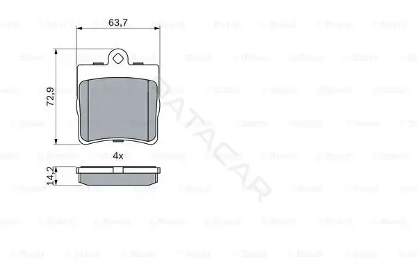 Тормозные колодки BOSCH 0986494016