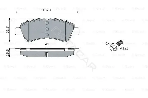 Тормозные колодки BOSCH 0986494027