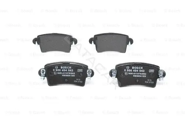 Тормозные колодки BOSCH 0986494043