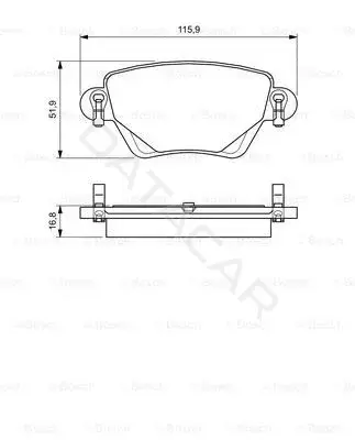 Тормозные колодки BOSCH 0986494046