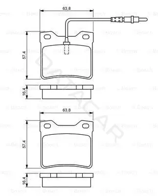Тормозные колодки BOSCH 0986494055