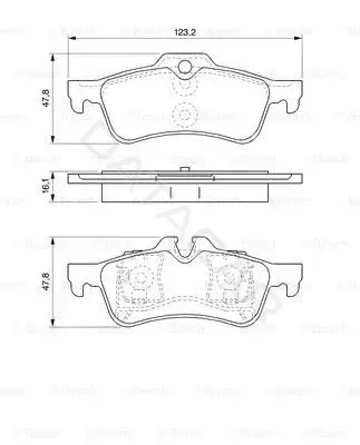 Тормозные колодки BOSCH 0986494063