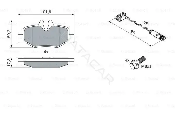 Тормозные колодки BOSCH 0986494082