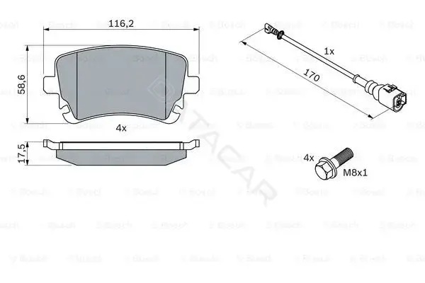 Тормозные колодки BOSCH 0986494108