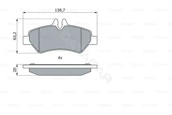 Тормозные колодки BOSCH 0986494123