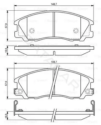 Тормозные колодки BOSCH 0986494138