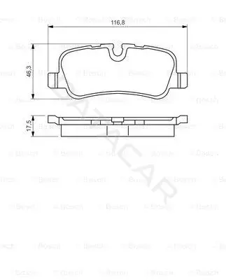 Тормозные колодки BOSCH 0986494148