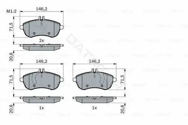 Тормозные колодки BOSCH 0986494161