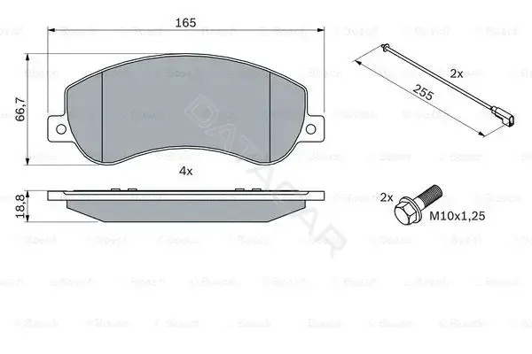 Тормозные колодки BOSCH 0986494170