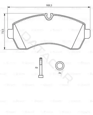 Тормозные колодки BOSCH 0986494194