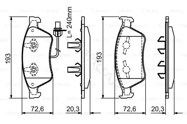 Тормозные колодки BOSCH 0986494200