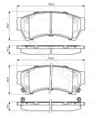 Тормозные колодки BOSCH 0986494221