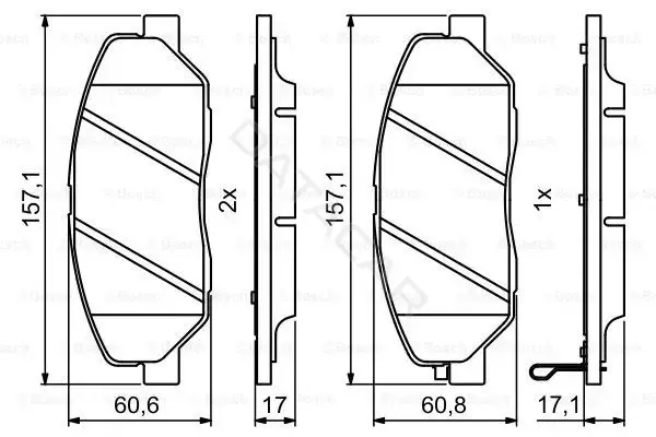 Тормозные колодки BOSCH 0986494227