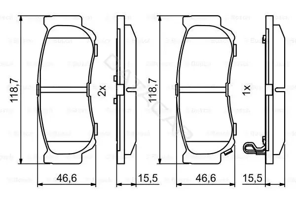 Тормозные колодки BOSCH 0986494230
