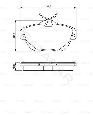 Тормозные колодки BOSCH 0986494243
