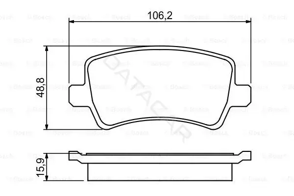 Тормозные колодки BOSCH 0986494248