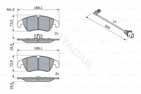 Тормозные колодки BOSCH 0986494259