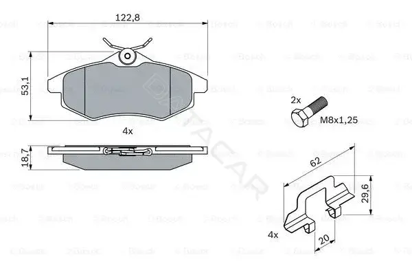 Тормозные колодки BOSCH 0986494262