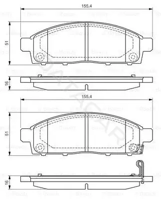 Тормозные колодки BOSCH 0986494268