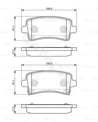 Тормозные колодки BOSCH 0986494297