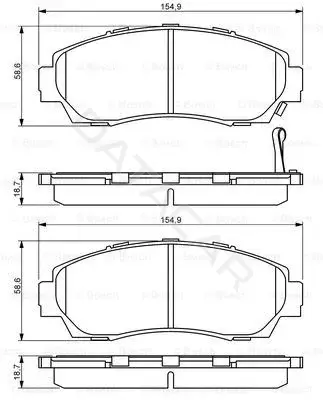 Тормозные колодки BOSCH 0986494308