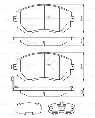 Тормозные колодки BOSCH 0986494315