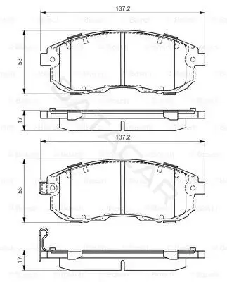 Тормозные колодки BOSCH 0986494337