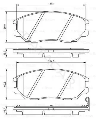 Тормозные колодки BOSCH 0986494347