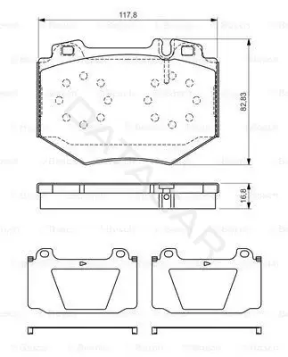Тормозные колодки BOSCH 0986494352