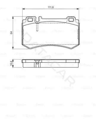 Тормозные колодки BOSCH 0986494356