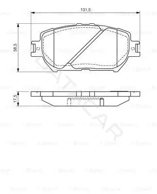 Тормозные колодки BOSCH 0986494363