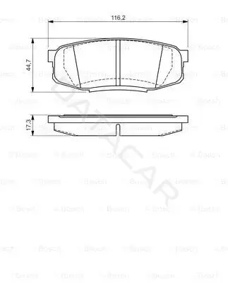 Тормозные колодки BOSCH 0986494380