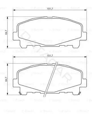 Тормозные колодки BOSCH 0986494382
