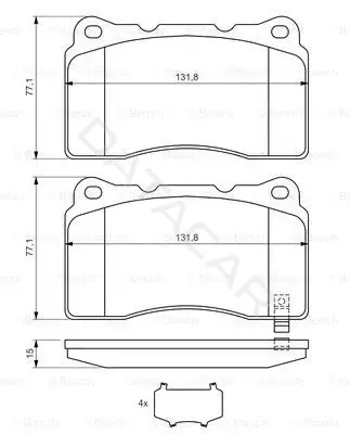 Тормозные колодки BOSCH 0986494395