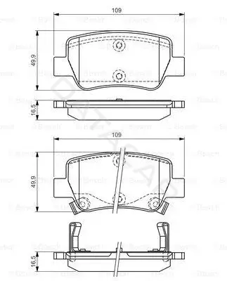 Тормозные колодки BOSCH 0986494403