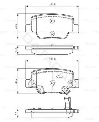 Тормозные колодки BOSCH 0986494404