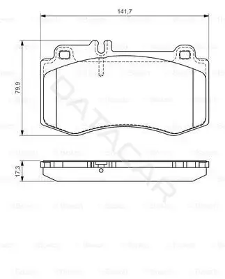 Тормозные колодки BOSCH 0986494405