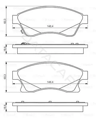 Тормозные колодки BOSCH 0986494433