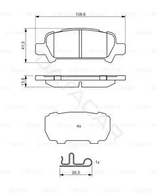 Тормозные колодки BOSCH 0986494445