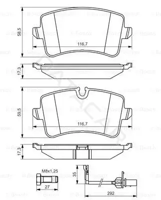 Тормозные колодки BOSCH 0986494446