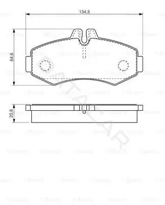 Тормозные колодки BOSCH 0986494451