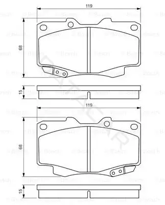 Тормозные колодки BOSCH 0986494497