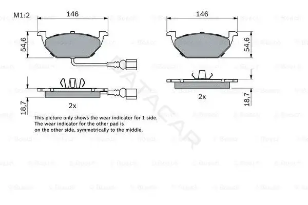 Тормозные колодки BOSCH 0986494524