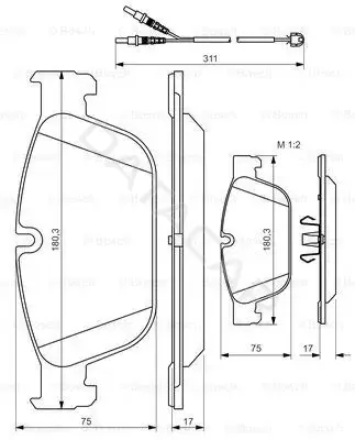 Тормозные колодки BOSCH 0986494526